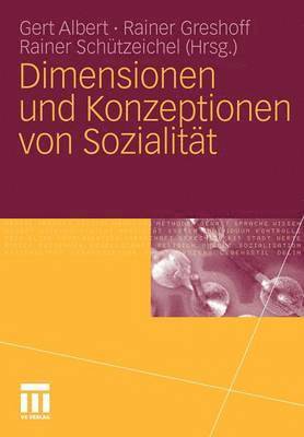 bokomslag Dimensionen und Konzeptionen von Sozialitt
