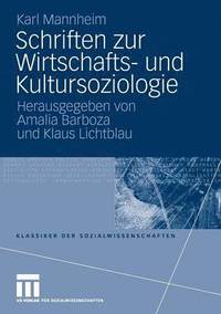 bokomslag Schriften zur Wirtschafts- und Kultursoziologie