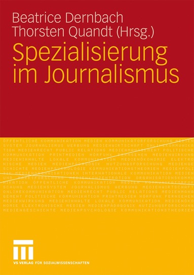 bokomslag Spezialisierung im Journalismus