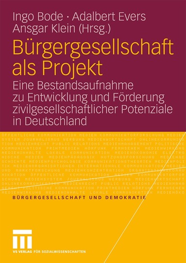Ingo Bode, Adalbert Evers, Ansgar Klein - Bürgergesellschaft als Projekt, Häftad