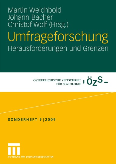 Martin Weichbold, Johann Bacher, Christof Wolf - Umfrageforschung, Häftad