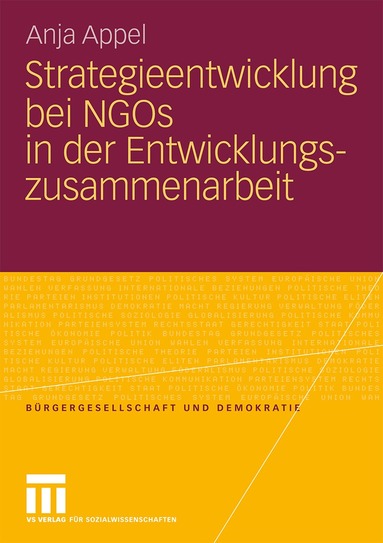 Anja Appel - Strategieentwicklung bei NGOs in der Entwicklungszusammenarbeit, Häftad