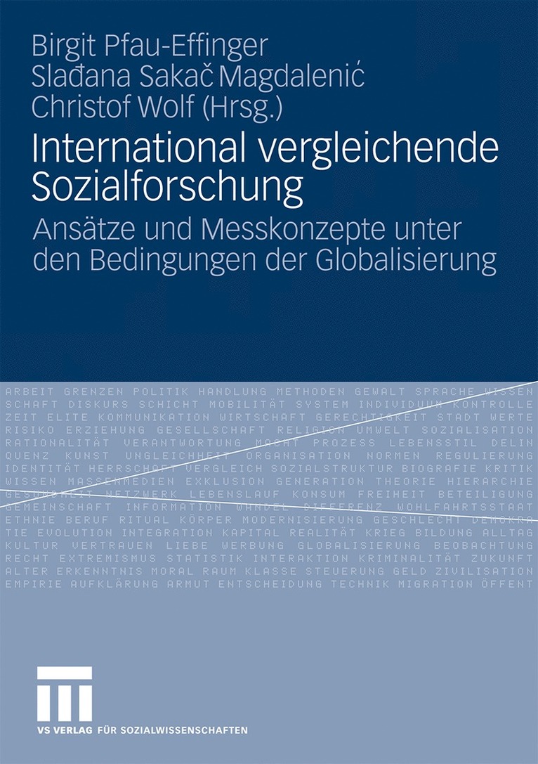 Birgit Pfau-Effinger, Sladana Sakac Magdalenic, Christof Wolf - International vergleichende Sozialforschung, Häftad