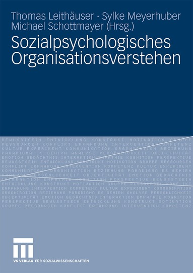 Thomas Leithäuser, Sylke Meyerhuber, Michael Schottmayer - Sozialpsychologisches Organisationsverstehen, Häftad
