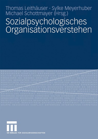 bokomslag Sozialpsychologisches Organisationsverstehen