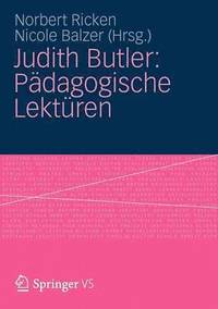 bokomslag Judith Butler: Pdagogische Lektren