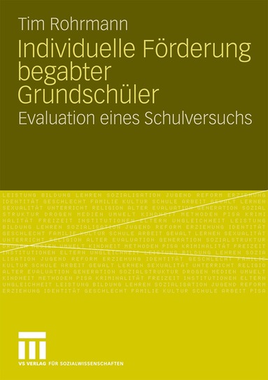 Tim Rohrmann - Individuelle Förderung begabter Grundschüler, Häftad