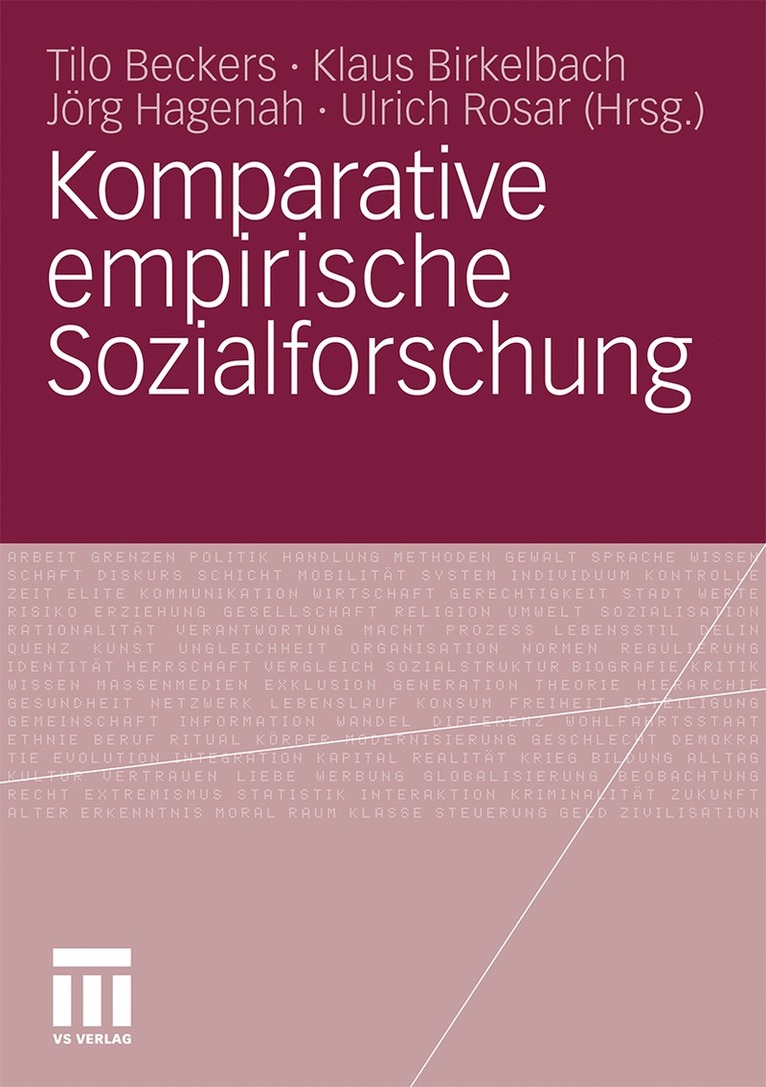 Tilo Beckers, Klaus. W. Birkelbach, Jörg Hagenah, Ulrich Rosar, Klaus W. Birkelbach - Komparative empirische Sozialforschung, Häftad