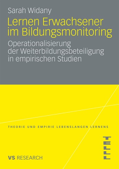 Sarah Widany - Lernen Erwachsener im Bildungsmonitoring, Häftad
