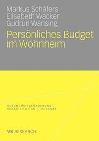 bokomslag Persnliches Budget im Wohnheim