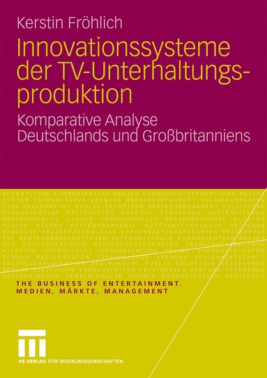 bokomslag Innovationssysteme der TV-Unterhaltungsproduktion