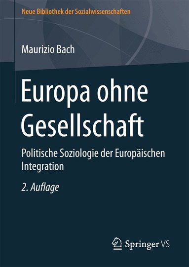 Maurizio Bach - Europa ohne Gesellschaft, Inbunden