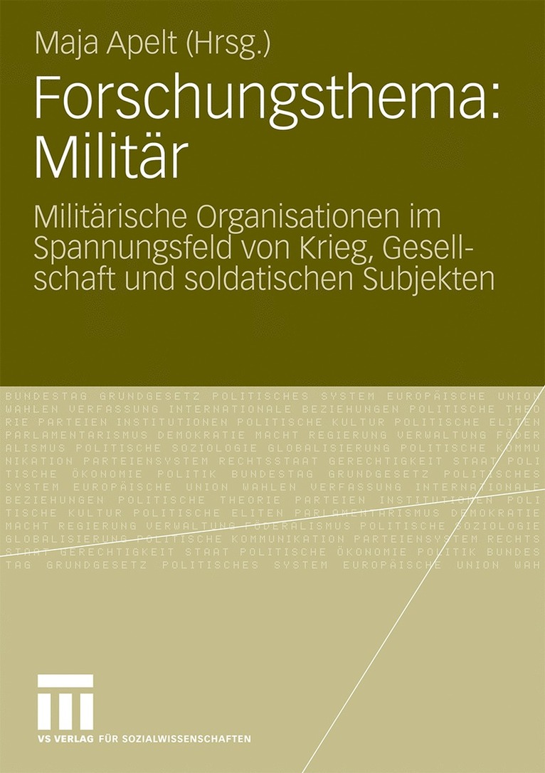 Maja Apelt - Forschungsthema: Militär, Häftad
