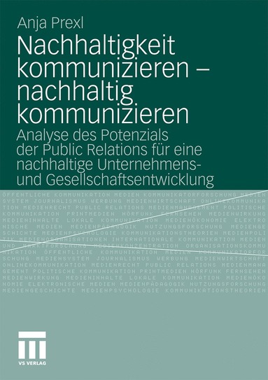 bokomslag Nachhaltigkeit kommunizieren - nachhaltig kommunizieren