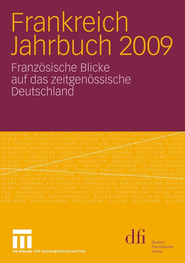 dfi - Deutsch-Französisches Institut, Dfi - Deutsch-Französisches Institut Inf - Frankreich Jahrbuch 2009, Häftad