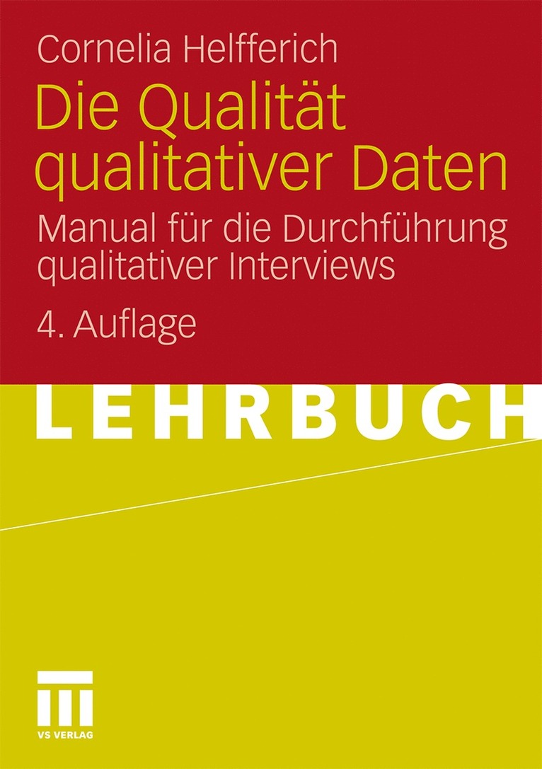 Cornelia Helfferich - Die Qualität qualitativer Daten, Häftad