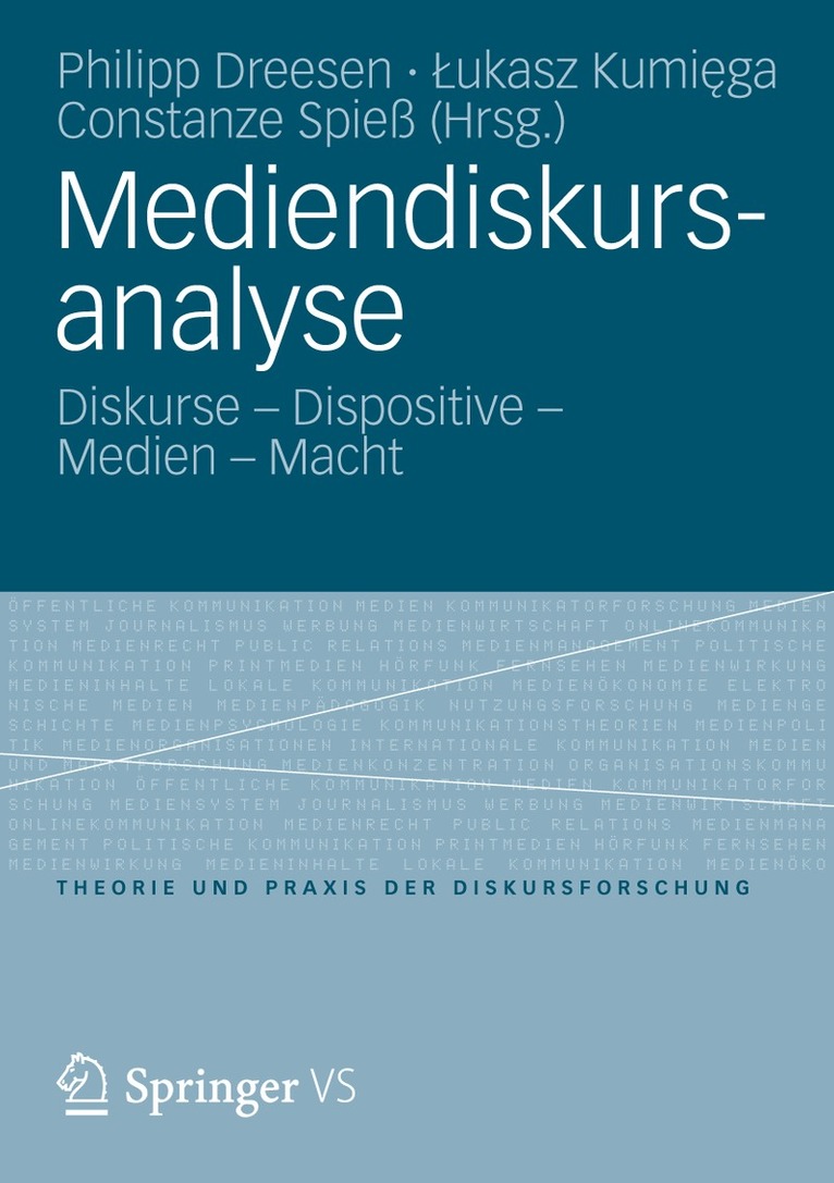 Philipp Dreesen, Lukasz Kumiega, Constanze Spieß - Mediendiskursanalyse, Häftad