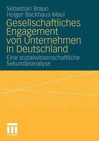 bokomslag Gesellschaftliches Engagement von Unternehmen in Deutschland