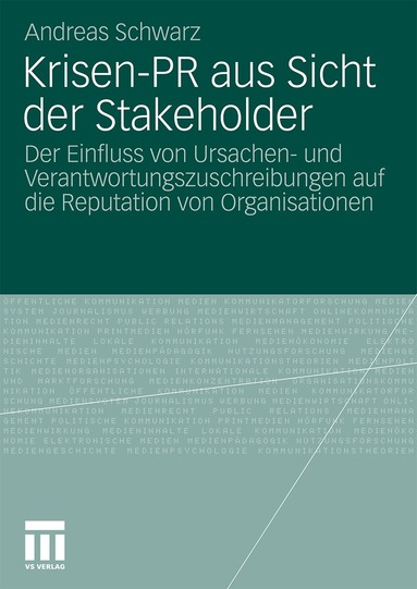 Andreas Schwarz - Krisen-PR aus Sicht der Stakeholder, Häftad