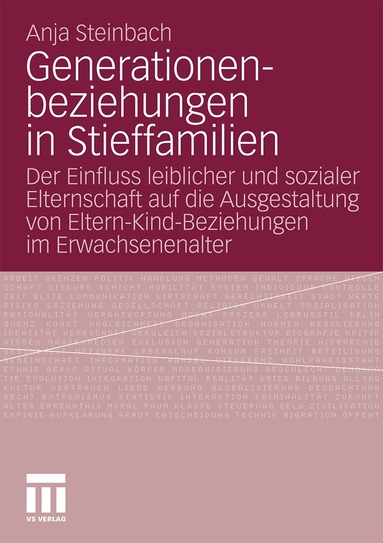 Anja Steinbach - Generationenbeziehungen in Stieffamilien, Häftad