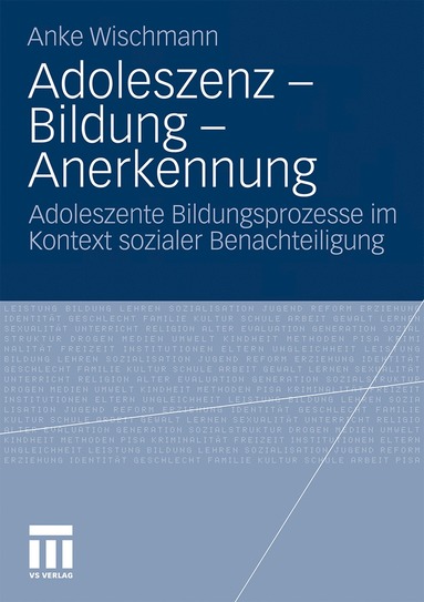 bokomslag Adoleszenz - Bildung - Anerkennung