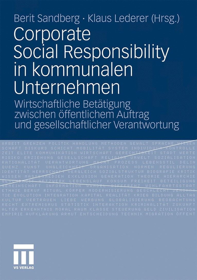 Berit Sandberg, Klaus Lederer - Corporate Social Responsibility in kommunalen Unternehmen, Häftad