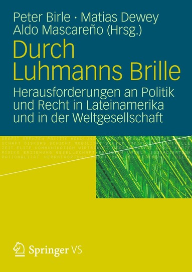 Peter Birle, Matias Dewey, Aldo Mascareño - Durch Luhmanns Brille, Häftad