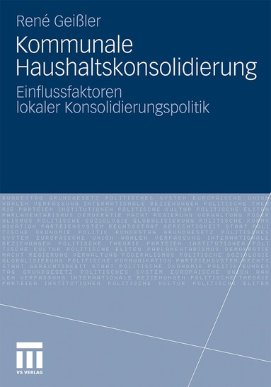 René Geißler - Kommunale Haushaltskonsolidierung, Häftad