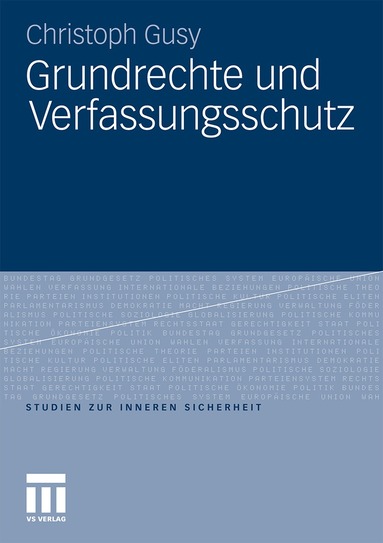 Christoph Gusy - Grundrechte und Verfassungsschutz, Häftad