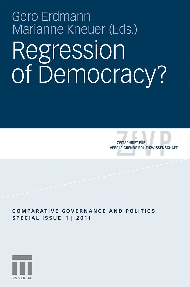 Gero Erdmann, Marianne Kneuer - Regression of Democracy?, Häftad