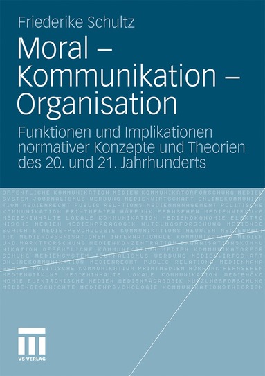 bokomslag Moral - Kommunikation - Organisation