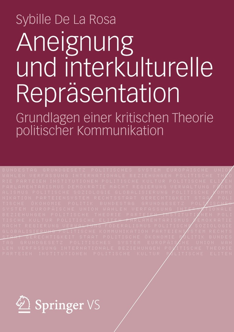 Sybille de la Rosa, Sybille De La Rosa - Aneignung und interkulturelle Repräsentation, Häftad