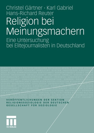 Christel Gärtner, Karl Gabriel, Hans-Richard Reuter - Religion bei Meinungsmachern, Häftad