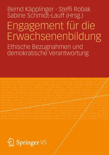 Bernd Käpplinger, Steffi Robak, Sabine Schmidt-Lauff - Engagement für die Erwachsenenbildung, Häftad
