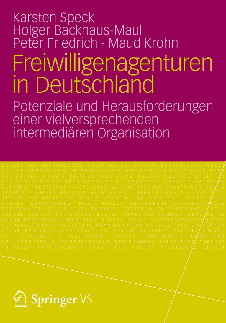 Holger Backhaus-Maul, Peter Friedrich, Maud Krohn, Karsten Speck - Freiwilligenagenturen in Deutschland, Häftad