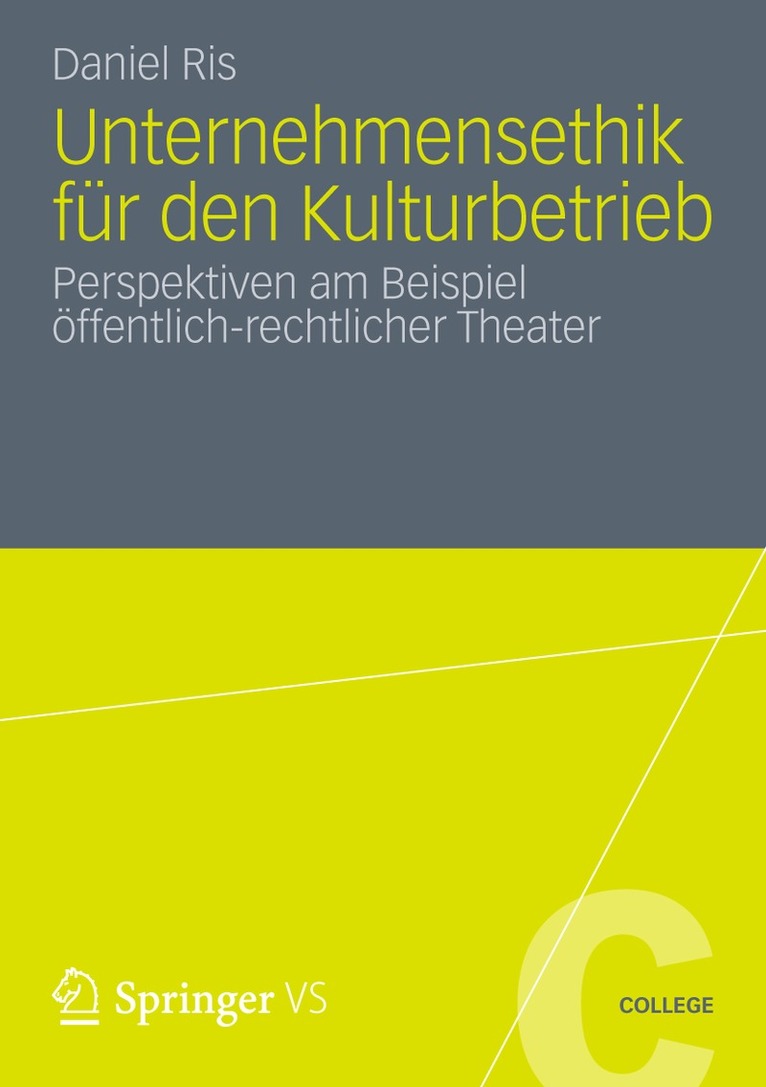 Daniel Ris - Unternehmensethik für den Kulturbetrieb, Häftad