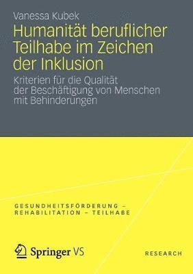 bokomslag Humanitt beruflicher Teilhabe im Zeichen der Inklusion