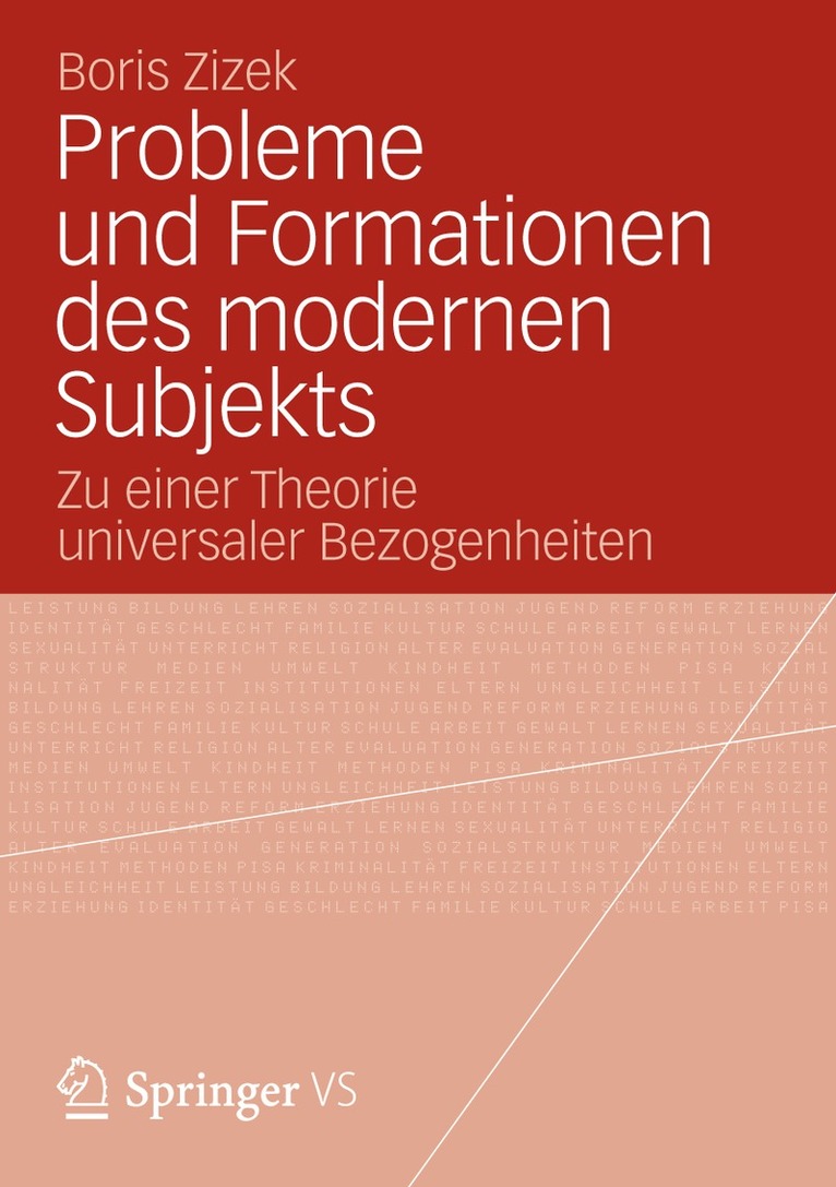 Probleme und Formationen des modernen Subjekts