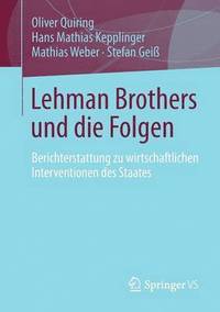 bokomslag Lehman Brothers und die Folgen