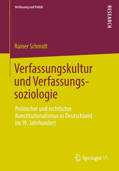 Rainer Schmidt - Verfassungskultur und Verfassungssoziologie, Häftad
