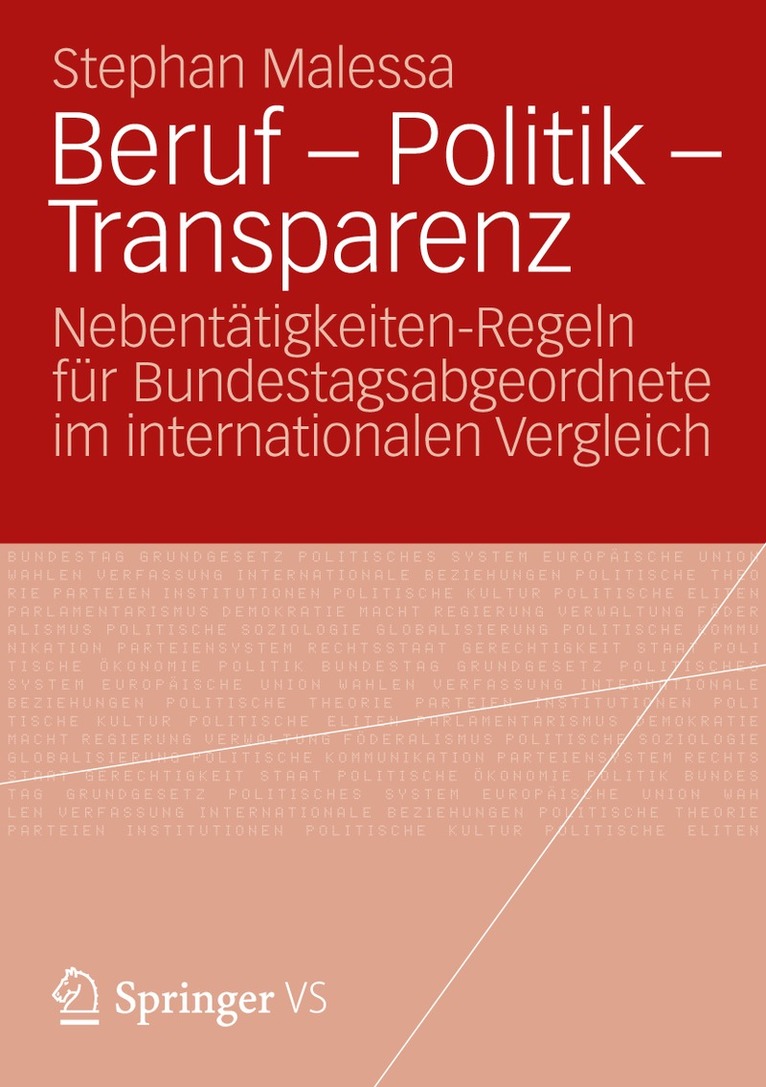 Stephan Malessa - Beruf - Politik - Transparenz, Häftad