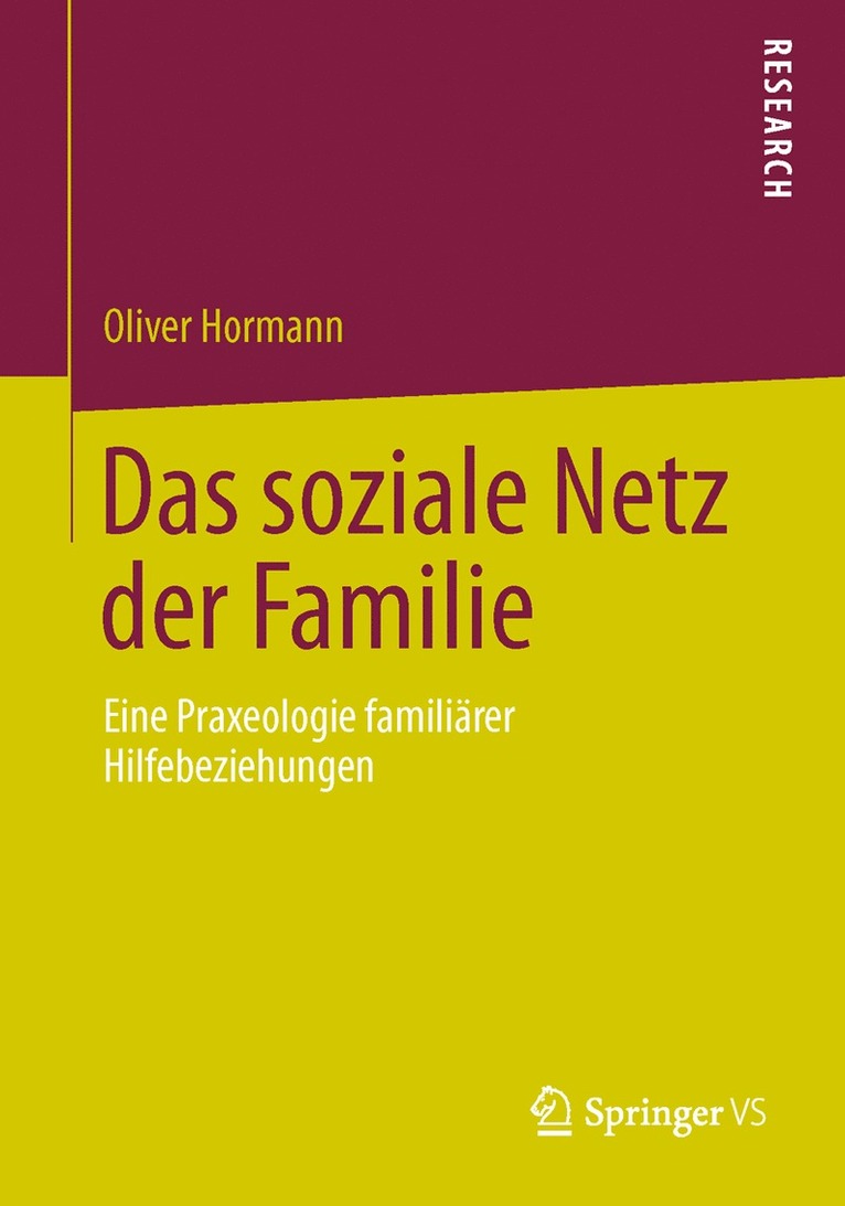 Oliver Hormann - Das soziale Netz der Familie, Häftad