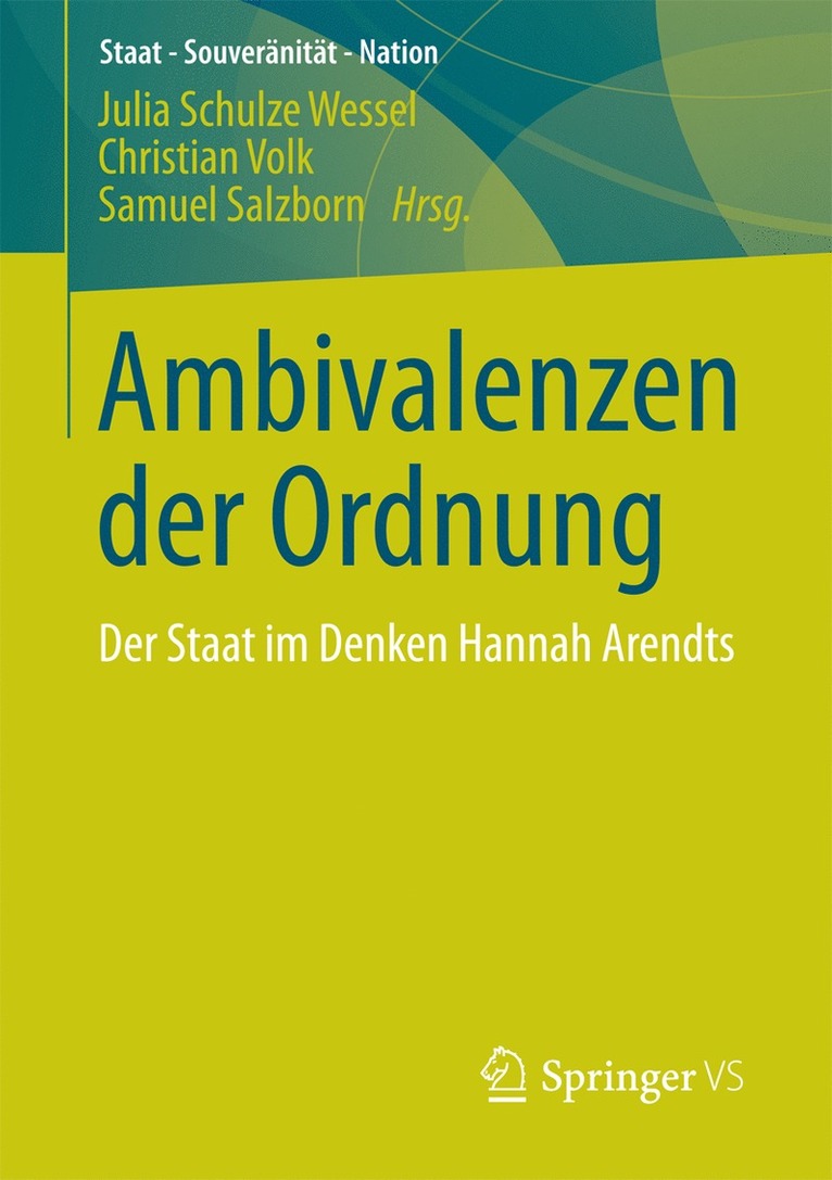 Julia Schulze Wessel, Christian Volk, Samuel Salzborn - Ambivalenzen der Ordnung, Häftad