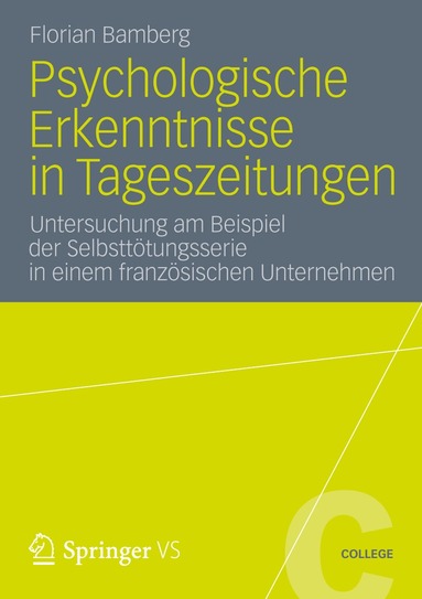 Florian Bamberg - Psychologische Erkenntnisse in Tageszeitungen, Häftad