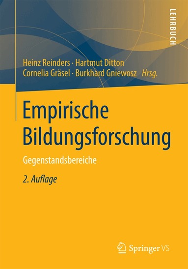 Heinz Reinders, Hartmut Ditton, Cornelia Gräsel, Burkhard Gniewosz - Empirische Bildungsforschung, Häftad