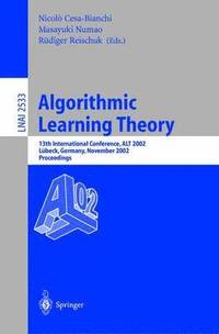 bokomslag Algorithmic Learning Theory