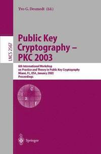 bokomslag Public Key Cryptography - PKC 2003