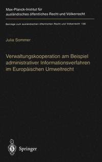 bokomslag Verwaltungskooperation am Beispiel administrativer Informationsverfahren im Europischen Umweltrecht