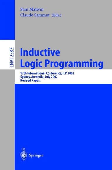 Stan Matwin, Claude Sammut - Inductive Logic Programming, Häftad
