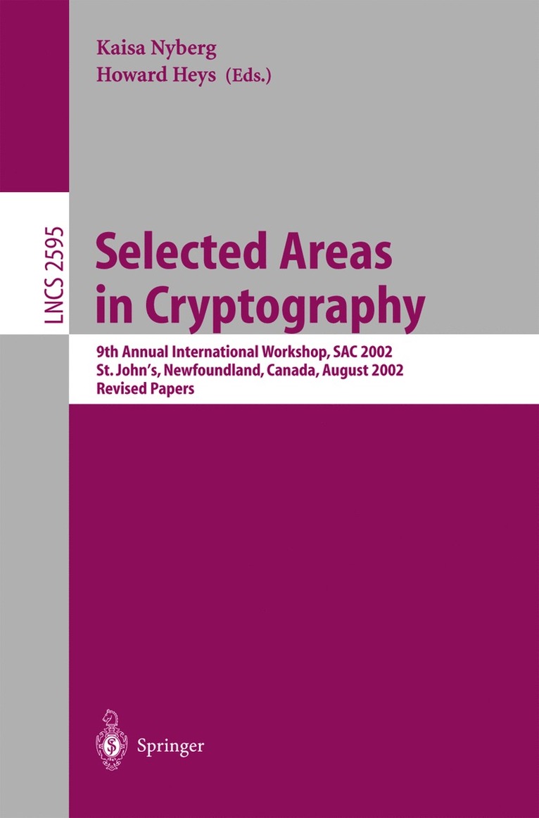 Selected Areas in Cryptography 1